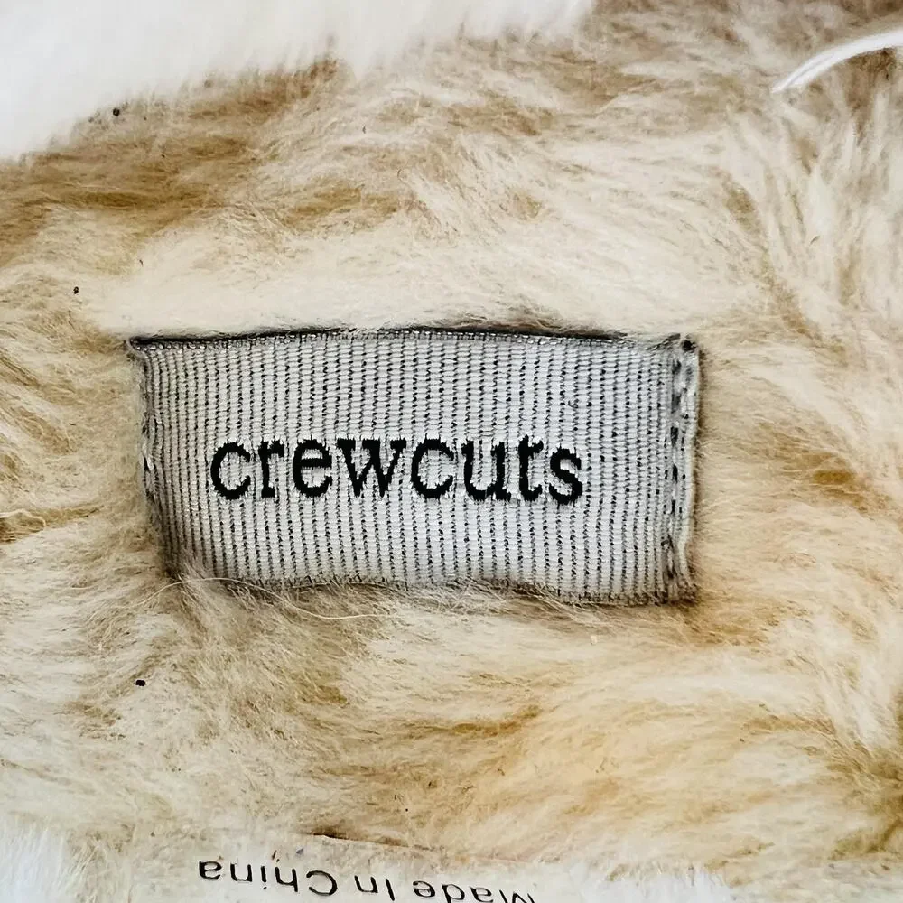 Crewcuts by J Crew Shoes Girls 4 Brown Suede Moccasin Faux Fur Lined Slippers